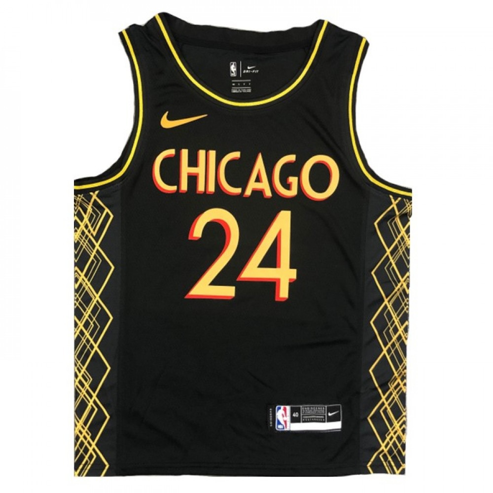 Men's Chicago Bulls Lauri Markkanen #24 Black 2020/21 Swingman Jersey - City Edition-Pro Kit Vault | Brand New 26/27 Sports Jerseys